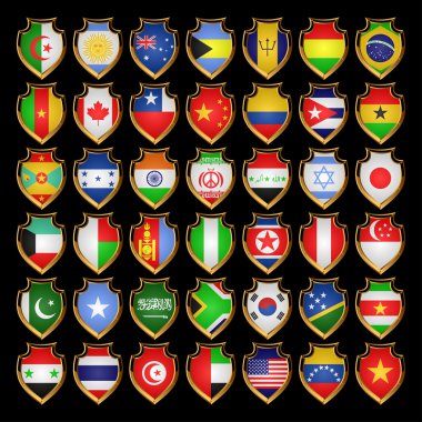 Flags-badges. clipart