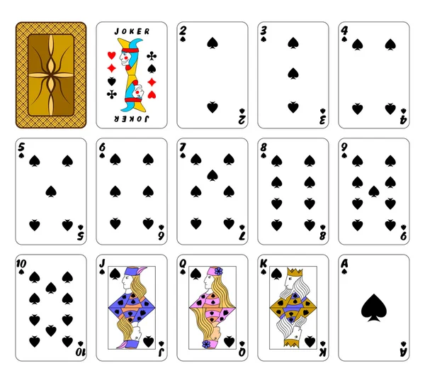 Kort playing.peaks. — Stock vektor