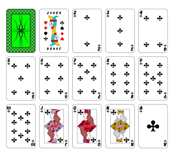 Cartas jugando . — Archivo Imágenes Vectoriales