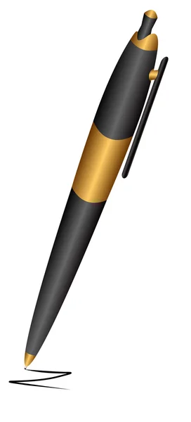 Чёрная ручка . — стоковый вектор