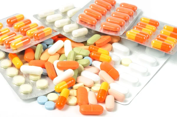 Envases de diferentes píldoras — Foto de Stock