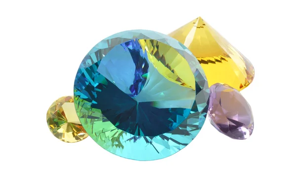 Diamanten mit Schnittpfad — Stockfoto