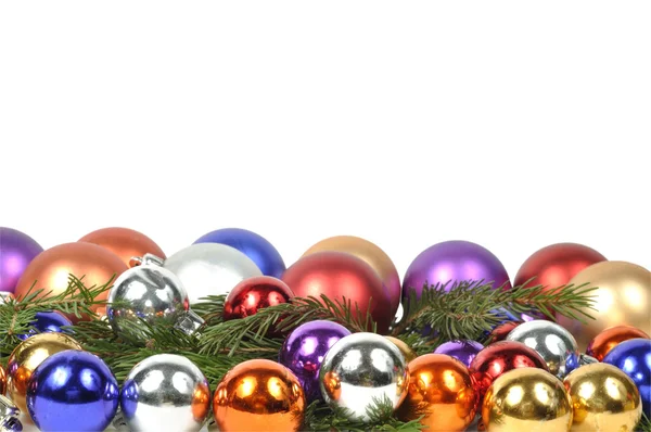 Bordo palle di Natale, percorso di ritaglio — Foto Stock