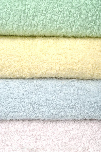 Στοίβα βαμβακερές πετσέτες — Φωτογραφία Αρχείου