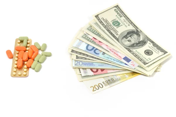 Cash for necessary medicine — Stock Photo, Image