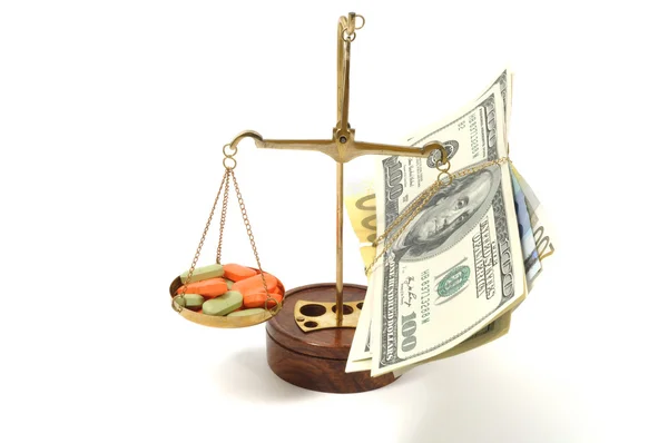 Cash for necessary medicine — Stock Photo, Image