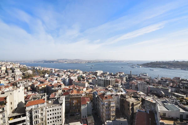 View Galata Tower Golden Horn Istanbul Turkey — Stock Photo, Image