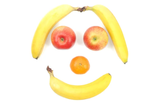 Funny face from fruits — Stock Photo, Image