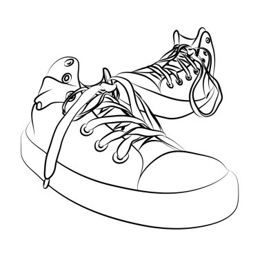 vector sneakers clipart