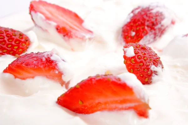 Leckeres Erdbeerfrühstück — Stockfoto