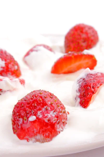 Délicieux petit déjeuner aux fraises — Photo