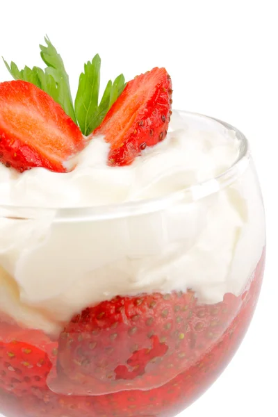 Dessert à la fraise douce — Photo
