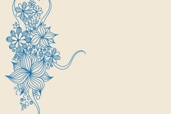 Siniset kukat — vektorikuva