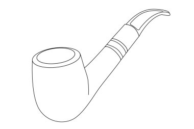 vector tobacco pipe clipart