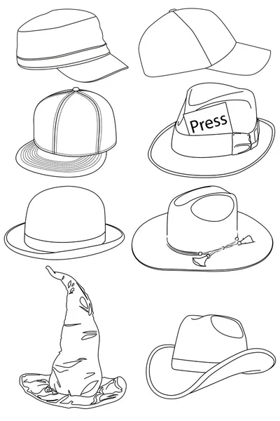 โครงร่างหมวก — ภาพเวกเตอร์สต็อก