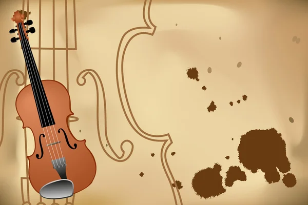 矢量插画的小提琴 — 图库矢量图片