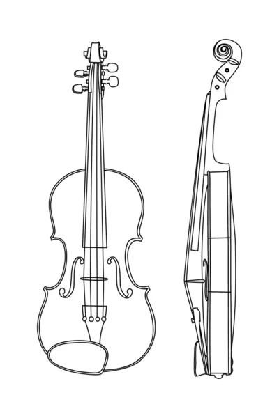 Ilustração vetorial do violino — Vetor de Stock