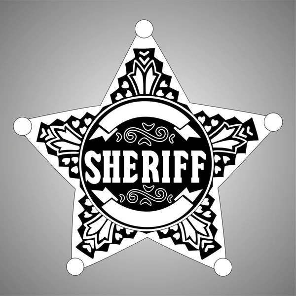 Estrella sheriff — Vector de stock