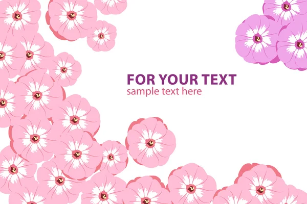 Красивый Цветочный Векторный Фон Розовые Фиолетовые Цветы — стоковый вектор