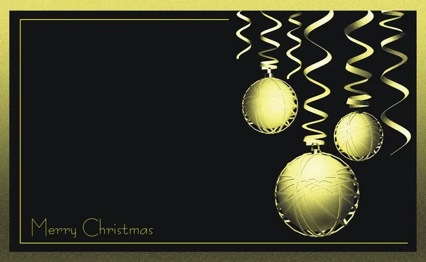 Gyllene snygg Juldekoration med kransar — Stockfoto
