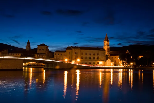 stock image Night view of Trogir in Croatia