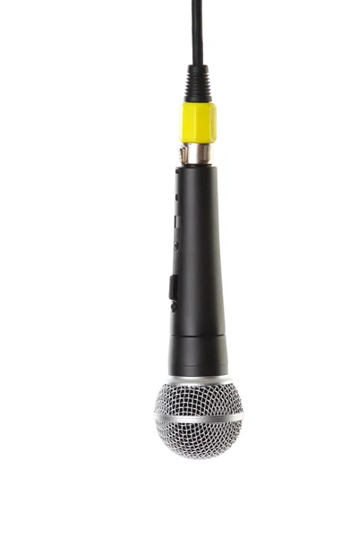 Microfone isolado em branco — Fotografia de Stock