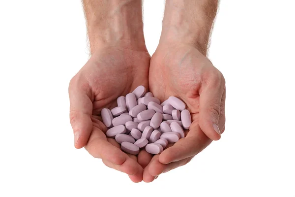 Medicine in male hands — Stock Photo, Image