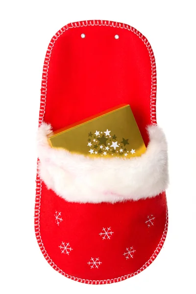 Presente de Natal isolado no fundo branco — Fotografia de Stock