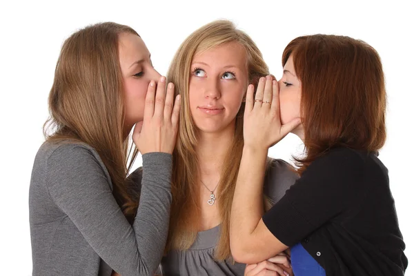 Woman whispers to the girlfriend secrets — Stock Photo, Image