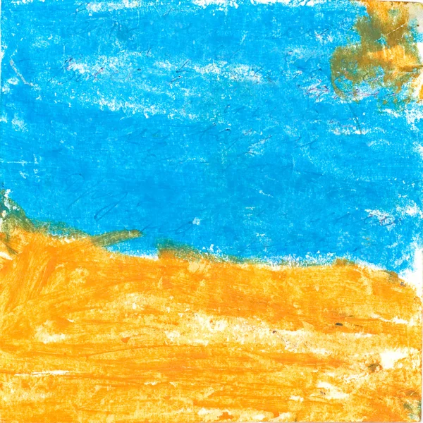 抽象的晴朗背景-蓝色和橙色 — 图库照片