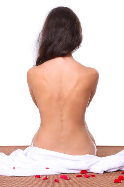 Schöne Frau: Rücken und Wirbelsäule — Stockfoto