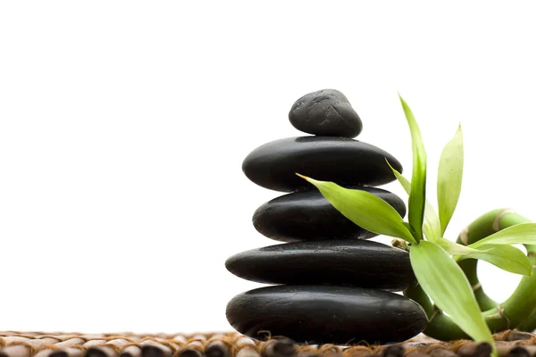 Zen Concept Bamboo Stone Alternative Medicine Treatment — Stock Photo, Image