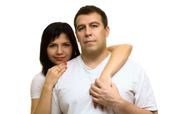 Beautiful couple - loving woman and strong man — Stock Photo, Image