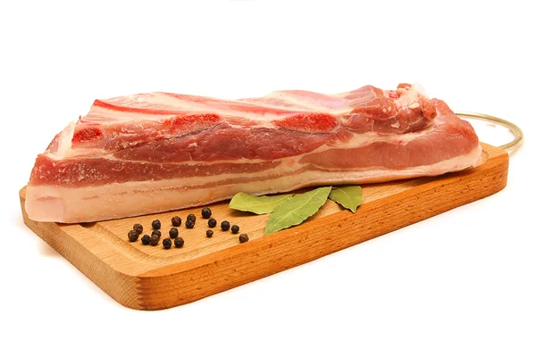 Carne Crua Churrasco Sobre Branco — Fotografia de Stock