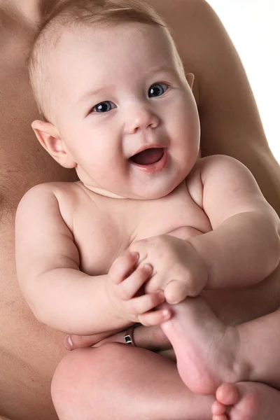Χαμογελώντας μωρό διασκεδάζοντας — Φωτογραφία Αρχείου