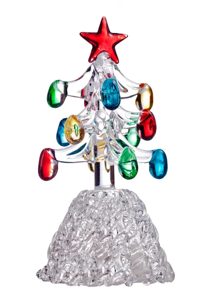 水晶圣诞树玩具 — 图库照片