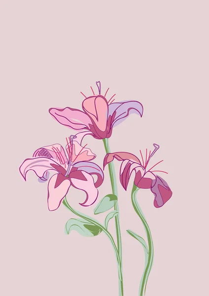Fleurs pour fond — Image vectorielle