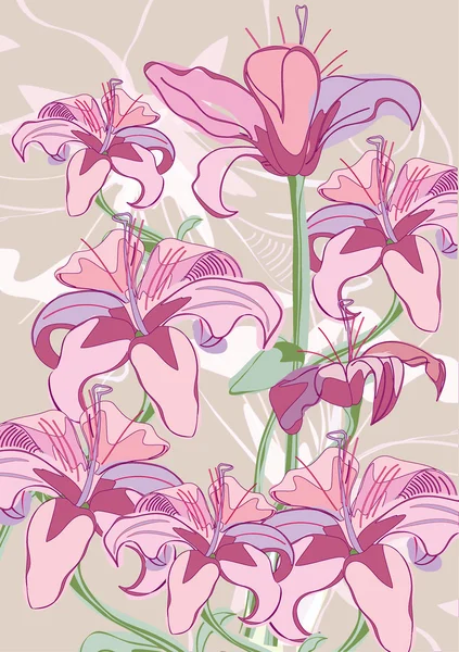Flores para fondo — Archivo Imágenes Vectoriales