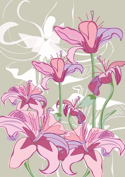 Fleurs pour fond — Image vectorielle