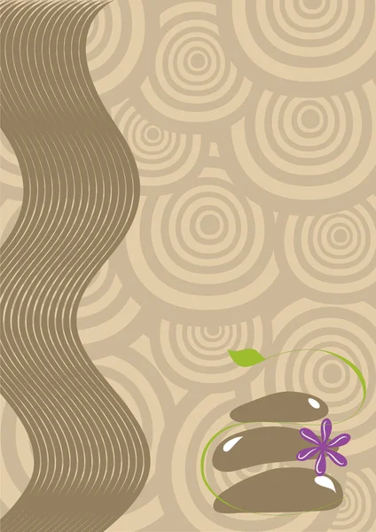 Le zen décoratif avec fond — Image vectorielle
