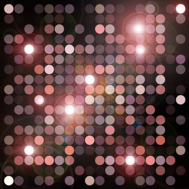 Circles geometric pattern and flashing lights background. Abstract digital illustration. clipart