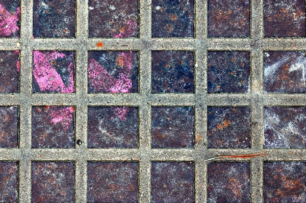 Σκουριασμένο μέταλλο πλατείες — Φωτογραφία Αρχείου