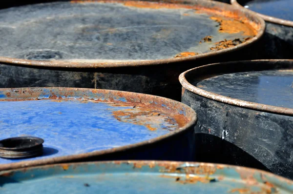 stock image Rusty barrels macro