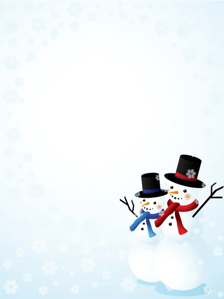 Счастливые снеговики — стоковый вектор