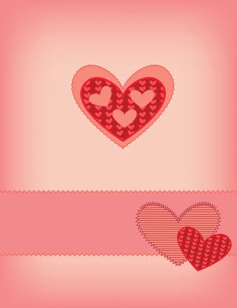 Carte Saint Valentin Vectorielle Avec Coeurs Décoratifs — Image vectorielle