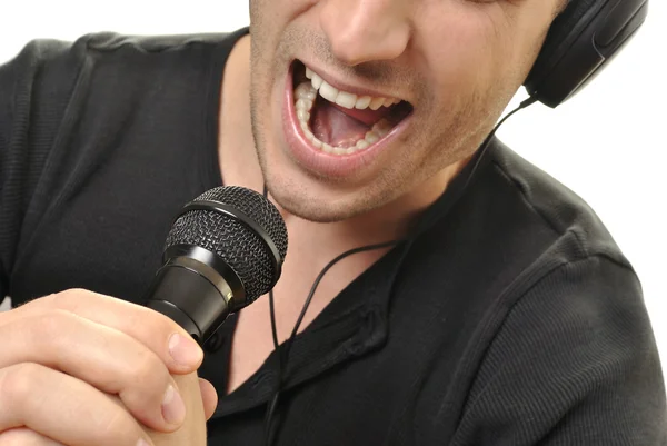Muž zpívat — Stock fotografie