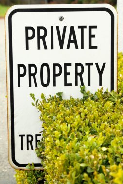 Private property sign clipart