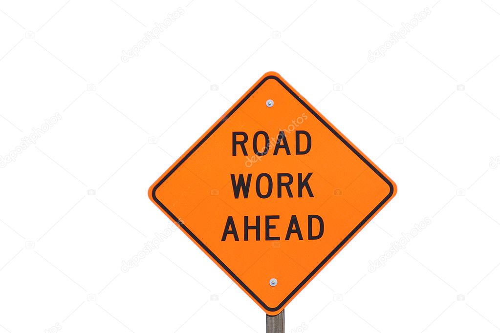 Road work sign