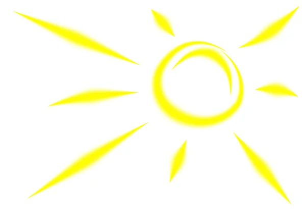Sol Amarelo Brilhante Com Vigas Longas Imagens De Bancos De Imagens