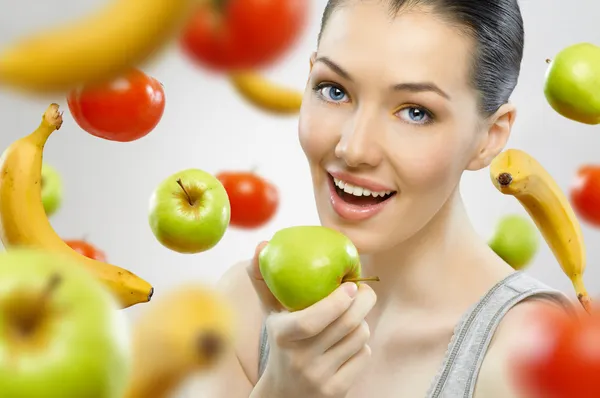 Eating healthy fruit — Stock Photo, Image
